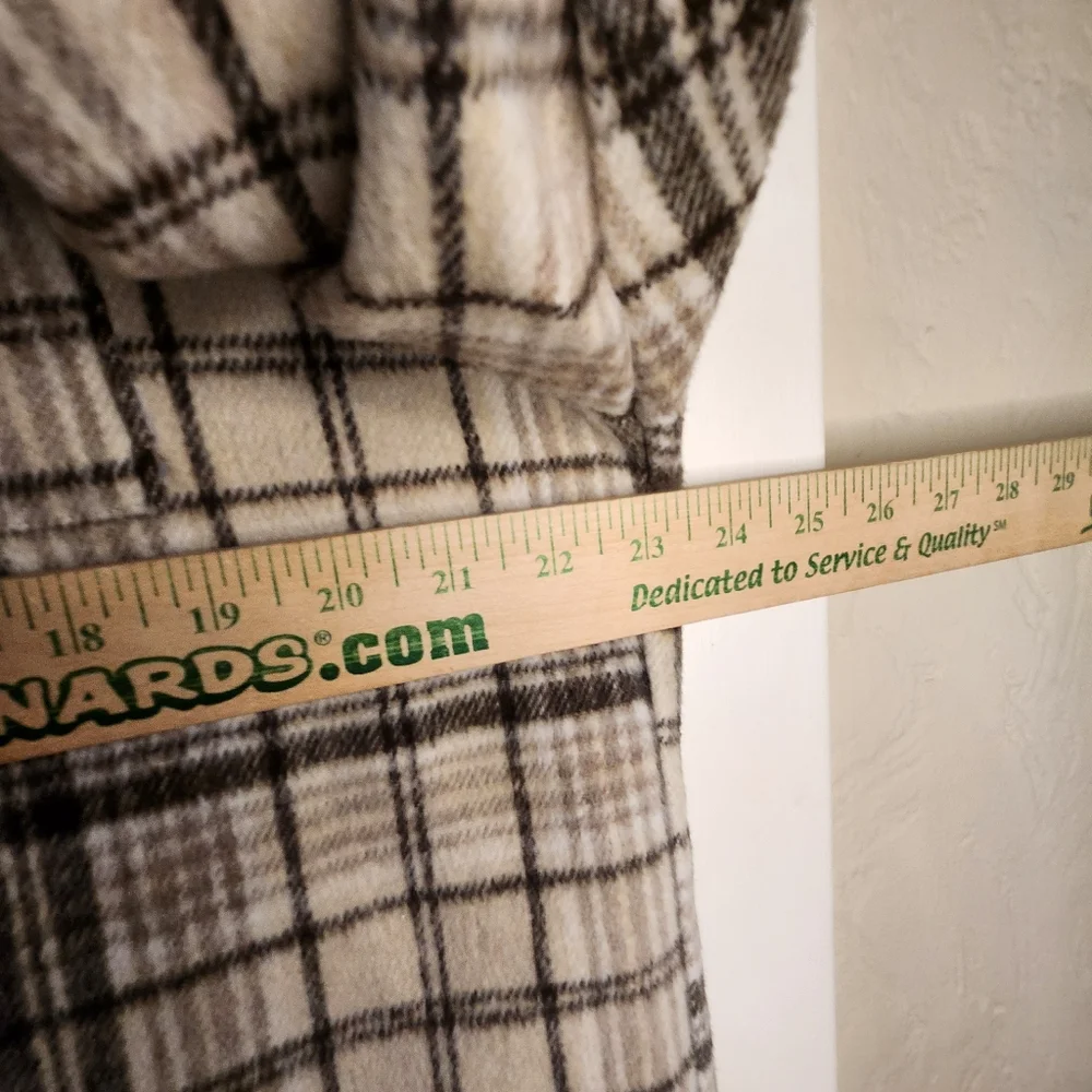 Princess Polly Willa Shirt Beige Women's Sz 8 Button Up Shacket Tan Brown Wool - Picture 9 of 11